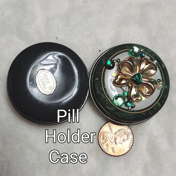 Jeweled Pill Box Tin - Picture 11 of 14